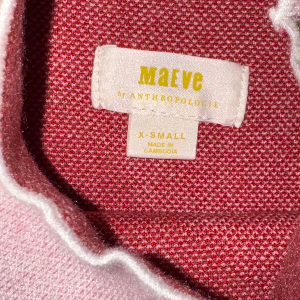 Anthropologie Colorblock Funnel-Neck Sweater in Red, Pink, Brown, Cream - Picture 5 of 5
